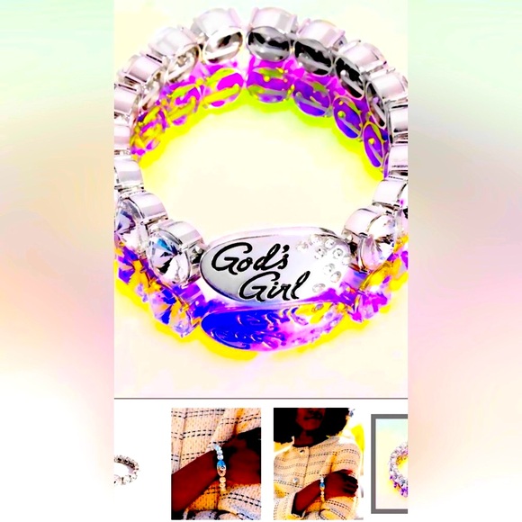 🙏💎 $15 SET❗️ INSPIRATIONAL❗️PAPARAZZI “GOD’S GIRL” WHITE NECKLACE & BRACELET❗️💎🙏 - Picture 2 of 10